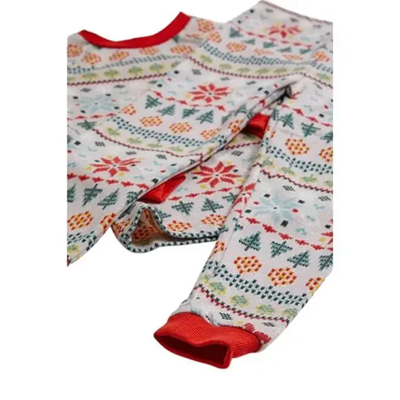 Pajamarama Nordic Pajama Set Kids 4T Nordic Fair Isle Stretch Sleepwear TLW494 - Picture 5 of 8